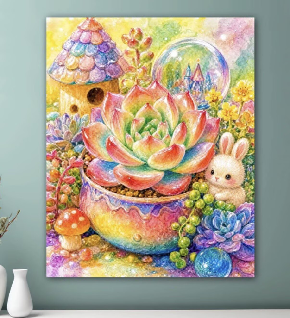 9CT 11ct Succulent Printed Kit - Cotton Embroidery Thread Skeins 评论和价格