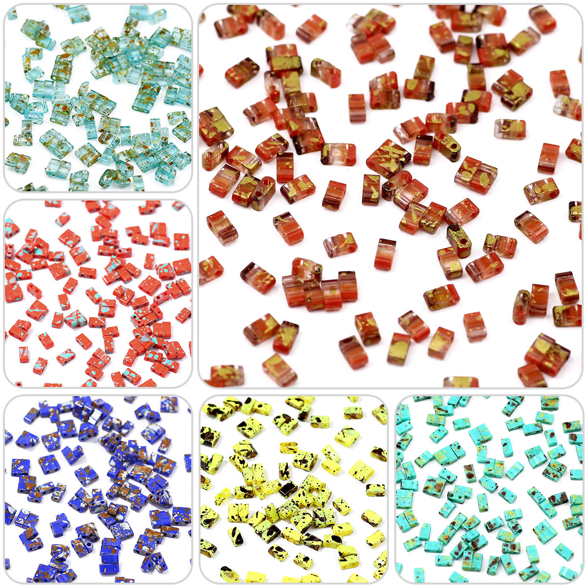 5×2mm Picasso Color Double Hol - Glass Seed Beads 2Mm Jewelry Making 评论和价格