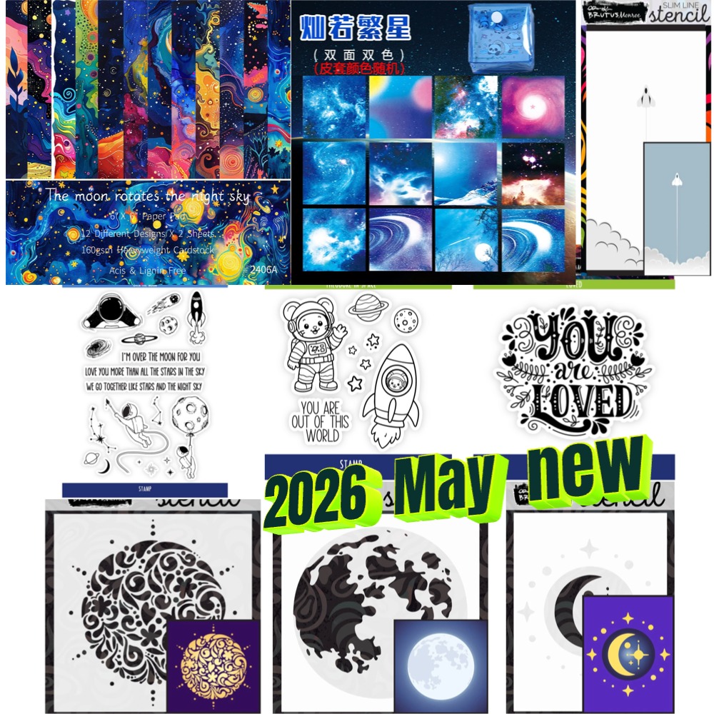 Planet series spacecraft clear - Clear Silicone Stamps For Card Making 评论和价格