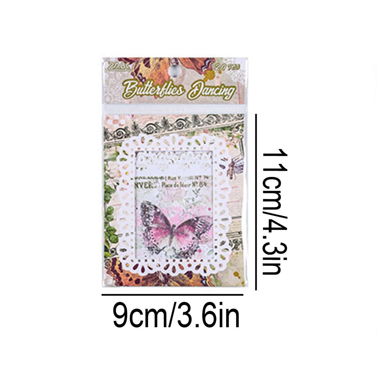 20pcs Non-Adhesive Vintage Flo - Scrapbooking 评论和价格