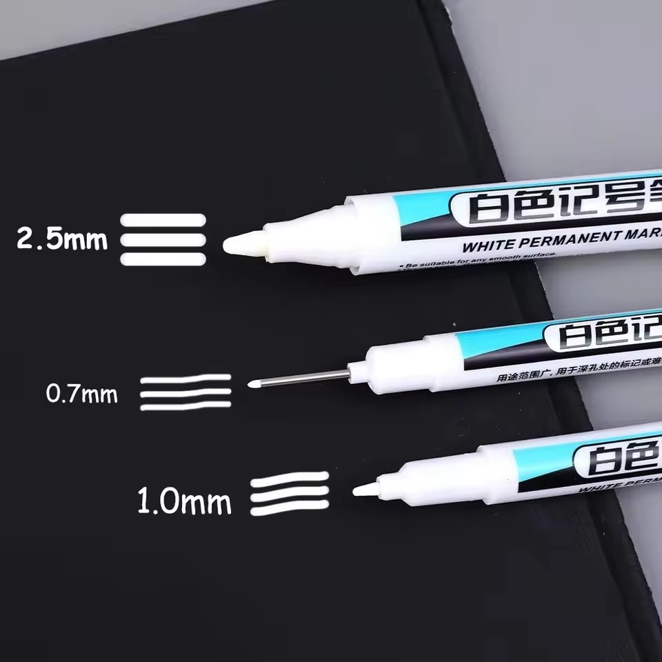 0.7/1.0/2.5MM White Permanent  - Painting Supplies 评论和价格
