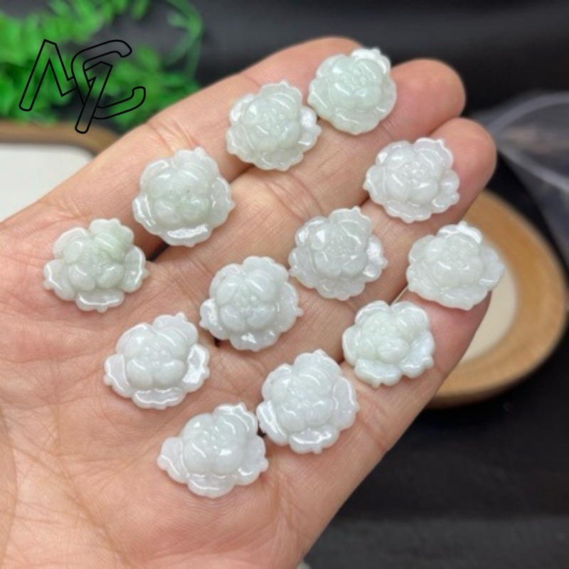 5Pcs Natural A Grade Jadeite L - Beading 评论和价格