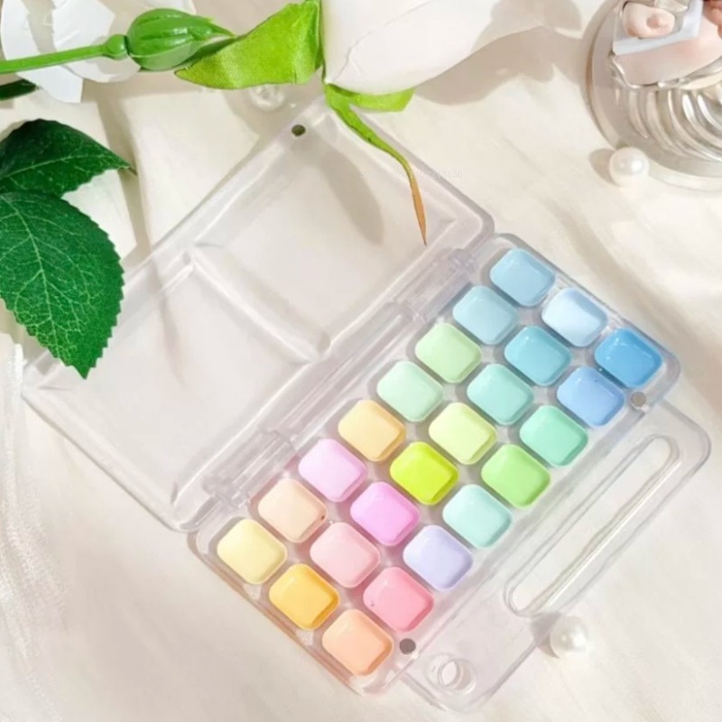 18/24Color Artist Grade Semi-D - Watercolor Paint Set Solid Pigment 评论和价格