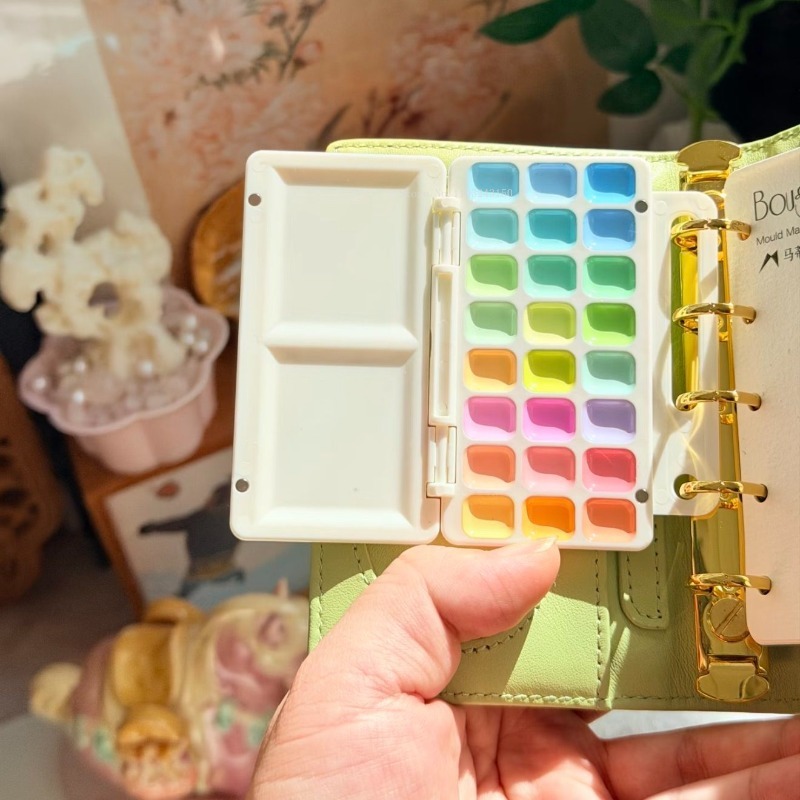 18/24Color Artist Grade Semi-D - Watercolor Paint Set Solid Pigment 评论和价格