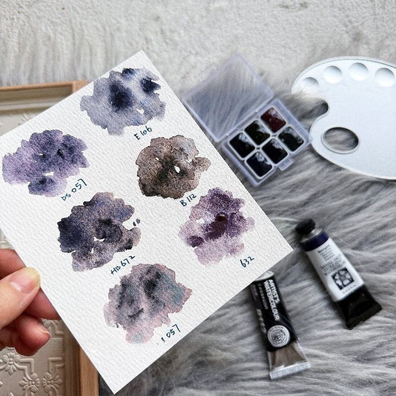6 Colors 1ml White Night Colle - Watercolor Paint Set Solid Pigment 评论和价格
